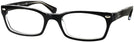 Rectangle Black on Transparent Ray-Ban 5150 Progressive No-Lines View #1