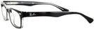 Rectangle Black on Transparent Ray-Ban 5150 Bifocal View #3