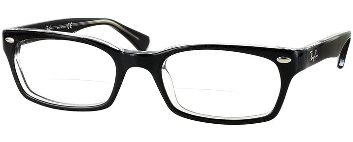 Rectangle Black on Transparent Ray-Ban 5150 Bifocal View #1