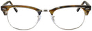 ClubMaster Stripped Brown/Grey Ray-Ban 5154L Clubmaster Optics Single Vision Full Frame View #2