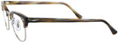 ClubMaster Stripped Brown/Grey Ray-Ban 5154L Clubmaster Optics Single Vision Full Frame View #3