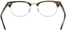 ClubMaster Stripped Brown/Grey Ray-Ban 5154L Clubmaster Optics Single Vision Full Frame View #4