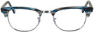 ClubMaster Stripped Blue/Grey Ray-Ban 5154 Single Vision Full Frame View #2