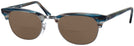 ClubMaster Stripped Blue/Grey Ray-Ban 5154 Bifocal Reading Sunglasses View #1