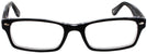Rectangle Black Ray-Ban 5206 Single Vision Full Frame View #2