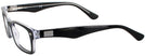 Rectangle Black Ray-Ban 5206 Computer Style Progressive View #3