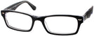 Rectangle Black Ray-Ban 5206 Single Vision Full Frame View #1