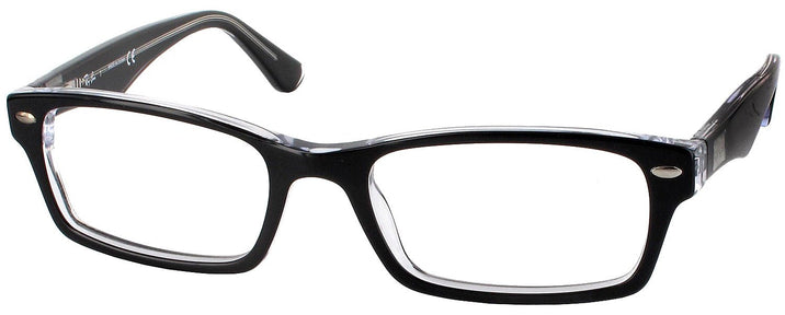 Rectangle Black Ray-Ban 5206 Computer Style Progressive View #1