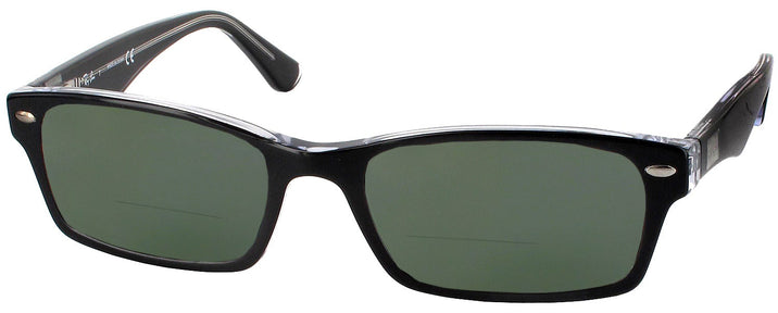 Rectangle Black Ray-Ban 5206 Bifocal Reading Sunglasses View #1