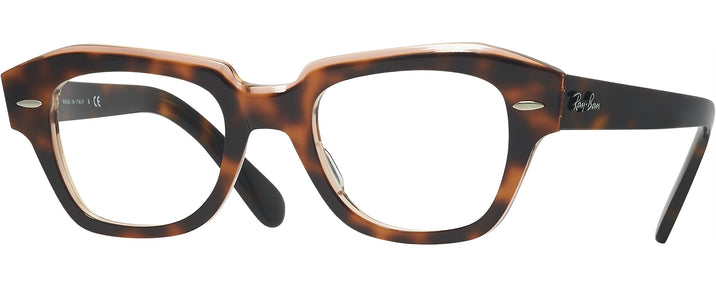 Cat Eye,Unique HAVANA ON TRANSPARENT Ray-Ban 5486 Progressive No-Lines View #1