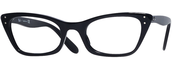 Cat Eye Black Ray-Ban 5499 Single Vision Full Frame View #1
