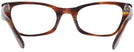 Cat Eye Striped Havana Ray-Ban 5499 Single Vision Full Frame View #4
