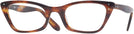 Cat Eye Striped Havana Ray-Ban 5499 Single Vision Full Frame View #1