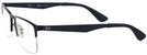 Square Matte Black Ray-Ban 6335 Single Vision Full Frame View #3