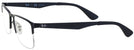 Square Matte Black Ray-Ban 6335 Computer Style Progressive View #3