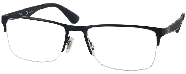 Square Matte Black Ray-Ban 6335 Computer Style Progressive View #1
