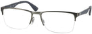 Square Matte Gunmetal Ray-Ban 6335 Computer Style Progressive View #1
