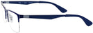 Square Gunmetal Top Blue Ray-Ban 6335 Computer Style Progressive View #3