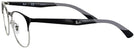 Square Silver Top Black Ray-Ban 6412 Computer Style Progressive View #3