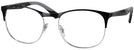 Square Silver Top Black Ray-Ban 6412 Single Vision Full Frame View #1