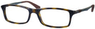 Rectangle Dark Havana Ray-Ban 7017 Single Vision Full Frame View #1
