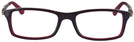 Rectangle Red Ray-Ban 7017 Single Vision Full Frame View #2