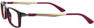 Rectangle Red Ray-Ban 7017 Single Vision Full Frame View #3
