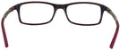 Rectangle Red Ray-Ban 7017 Single Vision Full Frame View #4