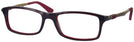 Rectangle Red Ray-Ban 7017 Single Vision Full Frame View #1