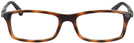 Rectangle Red Havana Ray-Ban 7017 Single Vision Full Frame View #2
