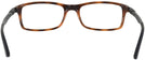 Rectangle Red Havana Ray-Ban 7017 Single Vision Full Frame View #4