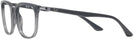 Square Transparent Grey Ray-Ban 7211 Progressive No-Lines View #3