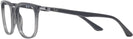 Square Transparent Grey Ray-Ban 7211 Single Vision Full Frame View #3