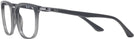 Square Transparent Grey Ray-Ban 7211 Single Vision Full Frame View #3