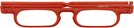 Rectangle Red Read On Single Vision Half Frame View #2