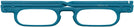 Rectangle Blue Read On Single Vision Half Frame View #2