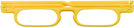 Rectangle Yellow Read On Single Vision Half Frame View #2