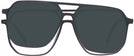 Aviator,Square Black Compass with Clip Progressive No-Lines View #2