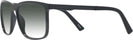 Square Black Dubrovnik w/ Gradient Progressive No-Line Reading Sunglasses View #3