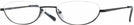 Oval Matte Black Clearview Single Vision Half Frame View #1