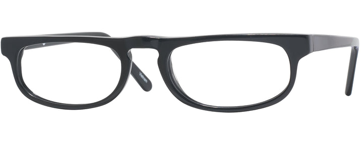 Rectangle Black Monaco Single Vision Half Frame View #1
