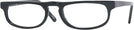 Rectangle Black Monaco Single Vision Half Frame View #1
