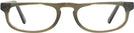 Rectangle Transparent Dark Green Monaco Single Vision Half Frame View #2