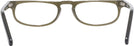 Rectangle Transparent Dark Green Monaco Single Vision Half Frame View #4