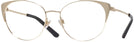 Cat Eye Shiny Pale Gold Ralph Lauren 5111 Single Vision Full Frame View #1
