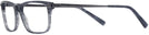 Rectangle Shiny Striped Grey Ralph Lauren 6215 Single Vision Full Frame View #3