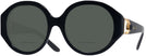 Round Shiny Black Ralph Lauren 8188Q Bifocal Reading Sunglasses View #1