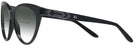 Cat Eye,Oversized Shiny Black Ralph Lauren 8195B w/ Gradient Bifocal Reading Sunglasses View #3