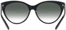 Cat Eye,Oversized Shiny Black Ralph Lauren 8195B w/ Gradient Bifocal Reading Sunglasses View #4