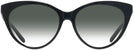 Cat Eye,Oversized Shiny Black Ralph Lauren 8195B w/ Gradient Progressive No Line Reading Sunglasses View #2